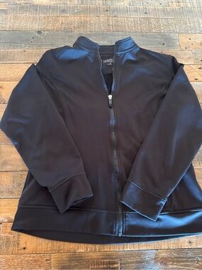 Women's Black Full-Zip Bomber Jacket